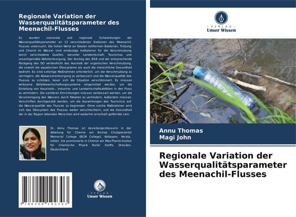 Produktbild: Regionale Variation der Wasserqualit&auml;tsparameter des Meenachil-Flusses