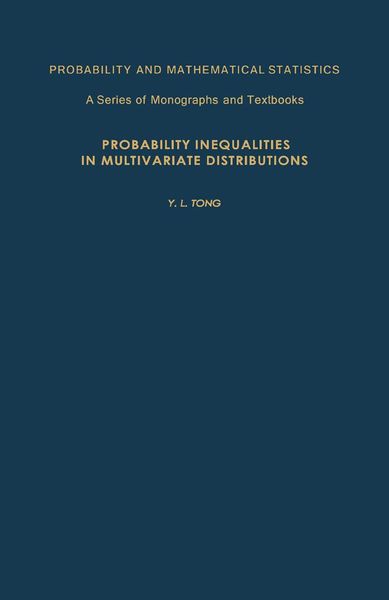 Produktbild: Probability Inequalities in Multivariate Distributions
