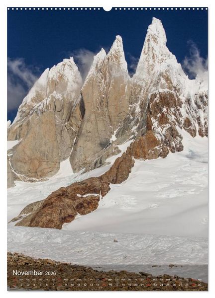 Produktbild: Majestic Mountains of Patagonia: Cerro Torre / UK-Version (High Quality Premium Wall Calendar 2026 DIN A2 portrait),CALVENDO 12 Month Wall Calendar