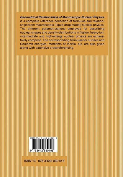 Produktbild: Geometrical Relationships of Macroscopic Nuclear Physics