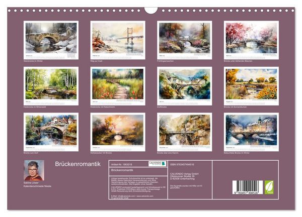 Produktbild: Br&uuml;ckenromantik (Wandkalender 2026 DIN A3 quer), CALVENDO Monatskalender