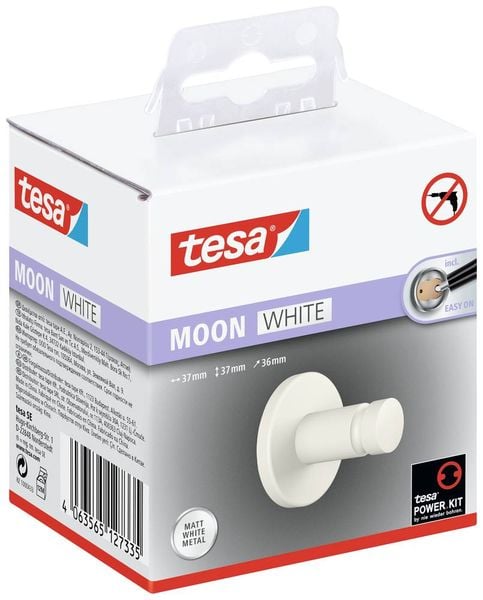 Produktbild: Tesa MOON WHITE Handtuchhaken Klebstoff Metall