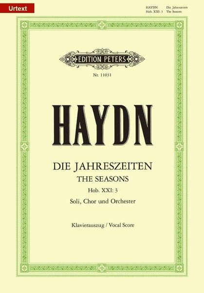 Produktbild: Die Jahreszeiten Hob. XXI: 3 / URTEXT