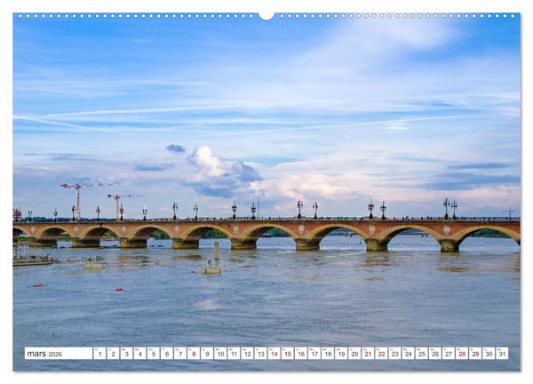 Produktbild: D&eacute;couvrir la r&eacute;gion Nouvelle-Aquitaine (Calendrier mural 2026 DIN A2 vertical), CALVENDO calendrier mensuel