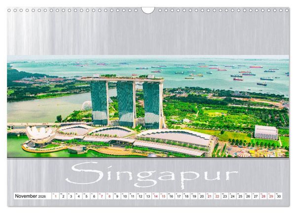 Produktbild: Singapur - Panoramablick (Wandkalender 2026 DIN A3 quer), CALVENDO Monatskalender