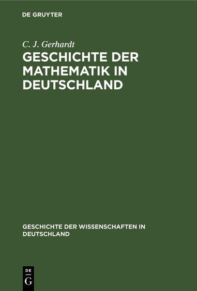 Produktbild: Geschichte der Mathematik in Deutschland