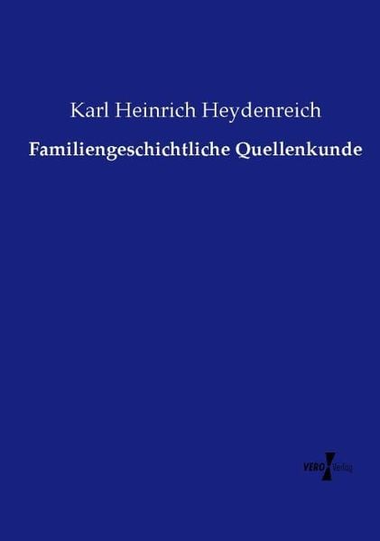 Produktbild: Familiengeschichtliche Quellenkunde