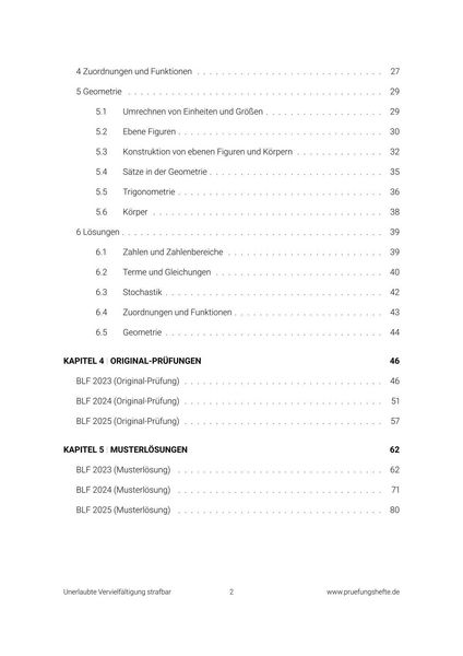 Produktbild: Pr&uuml;fungsheft & Training &ndash; 2026 Mathematik BLF &ndash; Th&uuml;ringen &ndash; Original-Pr&uuml;fungen und L&ouml;sungen