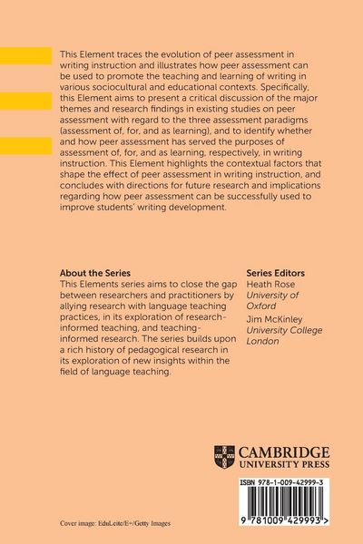 Produktbild: Peer Assessment in Writing Instruction