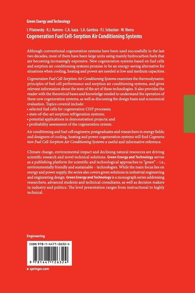 Produktbild: Cogeneration Fuel Cell-Sorption Air Conditioning Systems