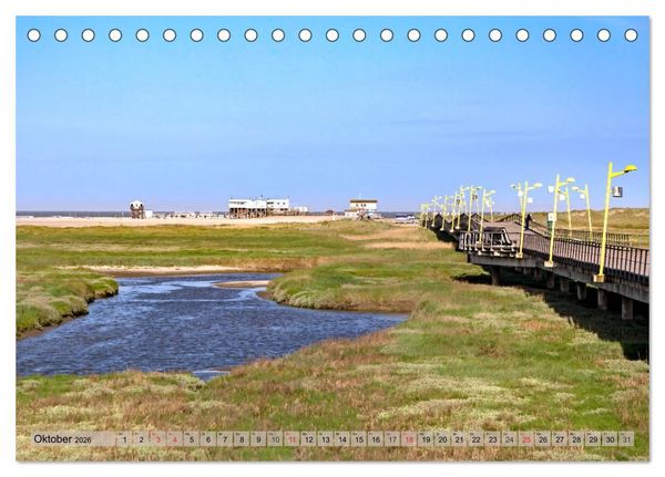 Produktbild: St. Peter Ording - Atemberaubende Momente (Tischkalender 2026 DIN A5 quer), CALVENDO Monatskalender