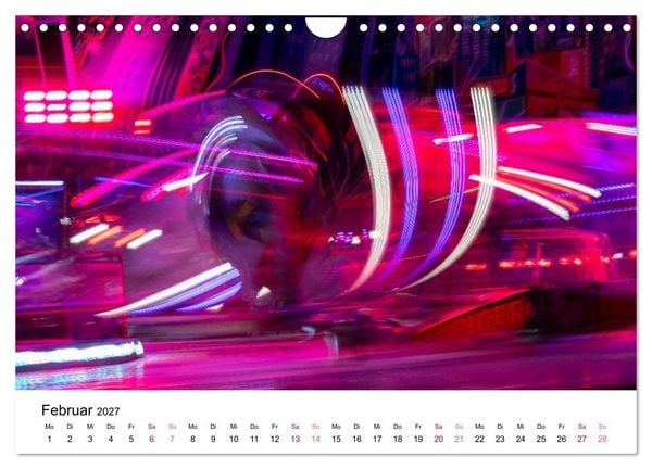 Produktbild: Lichter des Jahrmarkts in Langzeitbelichtung (Wandkalender 2027 DIN A4 quer), CALVENDO Monatskalender