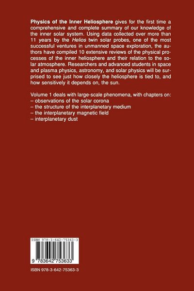 Produktbild: Physics of the Inner Heliosphere I