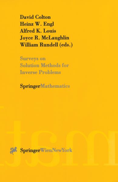 Produktbild: Surveys on Solution Methods for Inverse Problems
