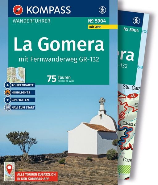 Produktbild: KOMPASS Wanderf&uuml;hrer La Gomera, mit Fernwanderweg GR-132, 75 Touren mit Extra-Tourenkarte