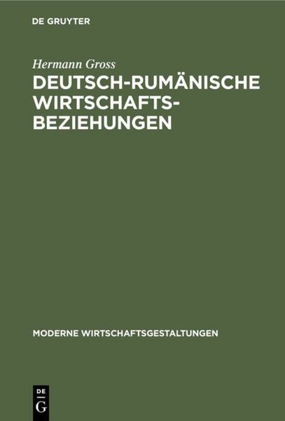 Produktbild: Deutsch-rum&auml;nische Wirtschaftsbeziehungen