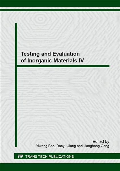 Produktbild: Testing and Evaluation of Inorganic Materials IV
