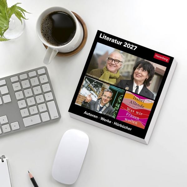 Produktbild: Literatur Tagesabrei&szlig;kalender 2027 - Kulturkalender - Autoren, Werke, H&ouml;rb&uuml;cher