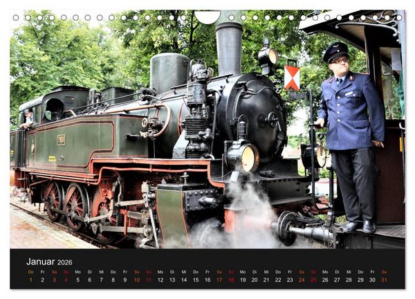 Produktbild: Dampflok-Nostalgie - 2026 schwergewichtige Lokomotiven (Wandkalender 2026 DIN A4 quer), CALVENDO Monatskalender