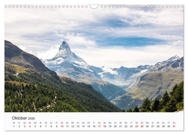 Produktbild: Matterhorn - Wahrzeichen der Schweiz (Wandkalender 2026 DIN A3 quer), CALVENDO Monatskalender