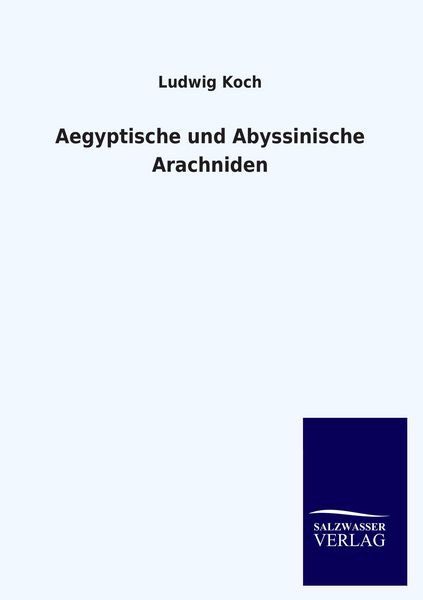 Produktbild: Aegyptische und Abyssinische Arachniden