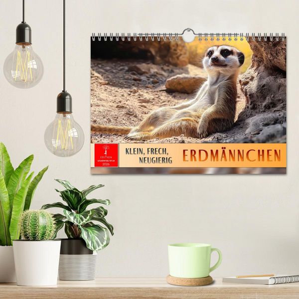 Produktbild: Erdm&auml;nnchen - klein, frech, neugierig (Wandkalender 2026 DIN A4 quer), CALVENDO Monatskalender