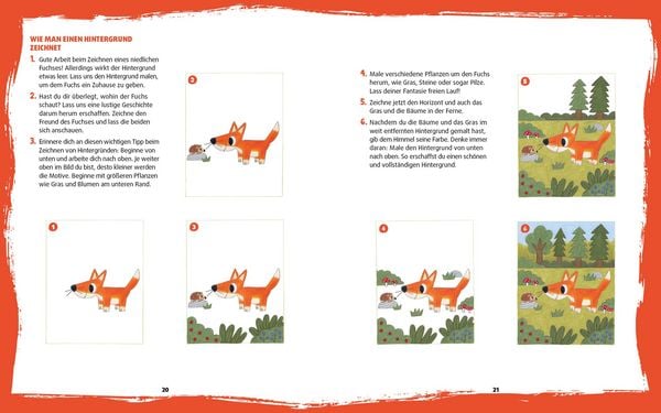 Produktbild: Tiere zeichnen f&uuml;r Kids &ndash; &Uuml;ber 100 kunterbunte Lieblingstiere mit einfachen Formen Schritt-f&uuml;r-Schritt malen lernen