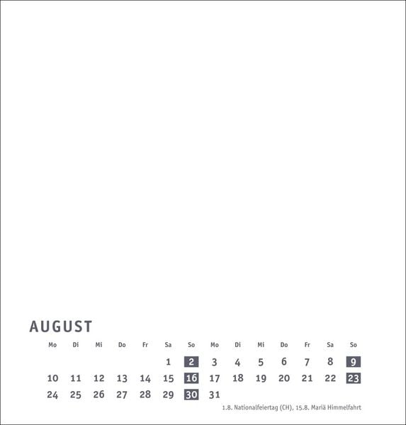 Produktbild: Premium-Bastelkalender weiß mittel 2026