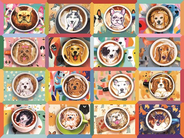 Produktbild: COBBLE HILL PUZZLES - Welpen Kaffee 275 Teile