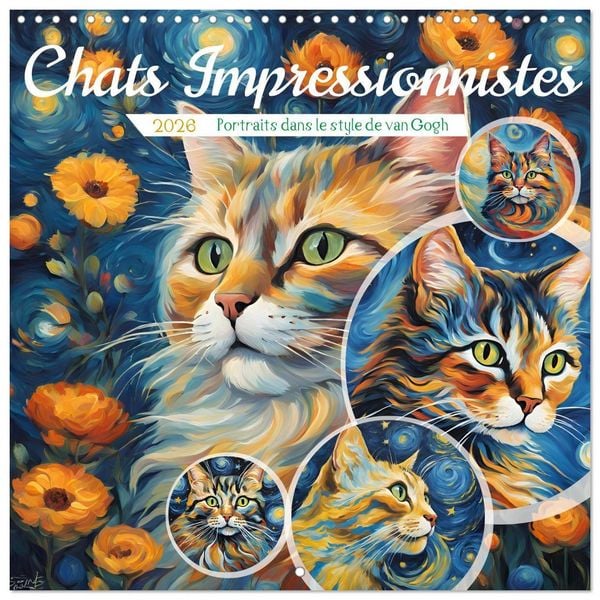 Produktbild: Heiland, S: Chats Impressionnistes (Calendrier mural carr&eacute; 2