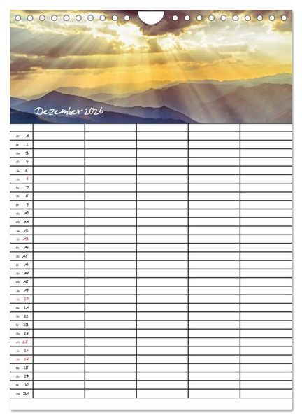 Produktbild: Dein Berge Kalender (Wandkalender 2026 DIN A4 hoch), CALVENDO Monatskalender