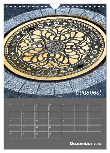 Produktbild: Faszination Kanaldeckel (Wandkalender 2026 DIN A4 hoch), CALVENDO Monatskalender