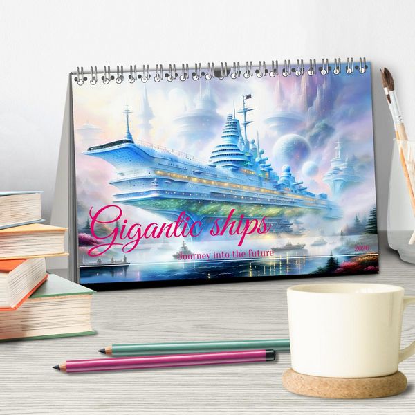 Produktbild: Gigantic ships - Journey into the future (Desk Calendar 2026 DIN A5 landscape), CALVENDO 12 Month DeskCalendar