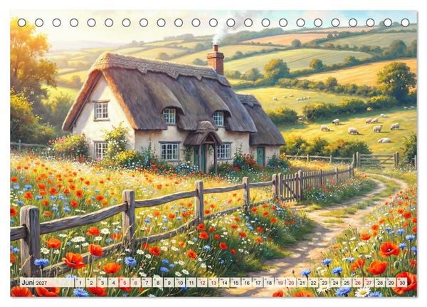 Produktbild: Auf dem Land - Eine Reise in die F&uuml;nfzigerjahre (Tischkalender 2027 DIN A5 quer), CALVENDO Monatskalender