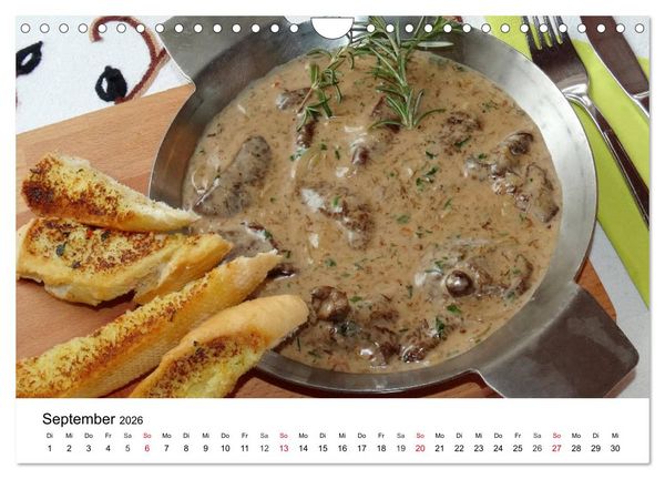 Produktbild: Vegane Gerichte. Abwechslungsreich, kreativ und k&ouml;stlich (Wandkalender 2026 DIN A4 quer), CALVENDO Monatskalender
