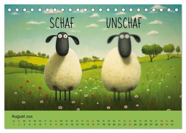 Produktbild: Schafspr&uuml;che (Tischkalender 2026 DIN A5 quer), CALVENDO Monatskalender