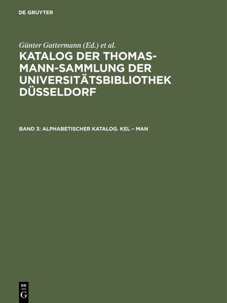 Produktbild: Alphabetischer Katalog. Kel &ndash; Man