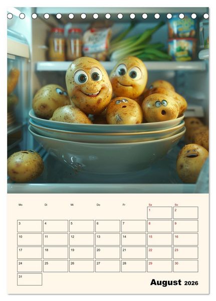 Produktbild: Nachts im K&uuml;hlschrank (Tischkalender 2026 DIN A5 hoch), CALVENDO Monatskalender
