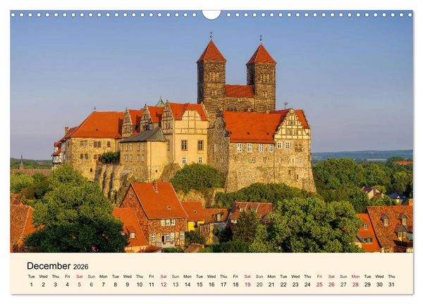 Produktbild: Quedlinburg - World Heritage Site in the Harz Mountains (Wall Calendar 2026 DIN A3 landscape), CALVENDO 12 Month Wall Calendar