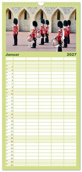 Produktbild: Familienplaner 2027 - Britische Inseln - Highlights des K&ouml;nigreichs mit 5 Spalten (Wandkalender, 21 x 45 cm) CALVENDO