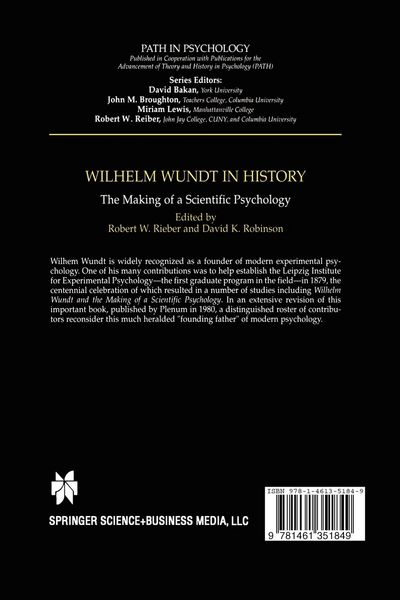 Produktbild: Wilhelm Wundt in History