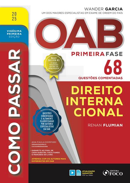 Produktbild: Como passar OAB primeira fase - 68 quest&otilde;es comentadas - Direito internacional