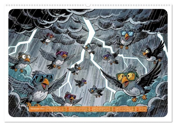 Produktbild: Lustige Sturmv&ouml;gel - Comic (Wandkalender 2027 DIN A2 quer), CALVENDO Monatskalender