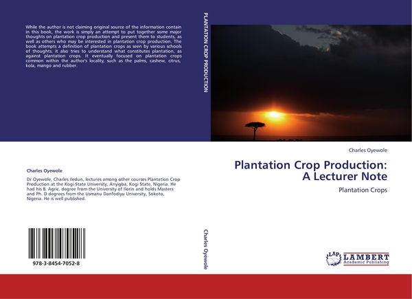 Produktbild: Plantation Crop Production: A Lecturer Note