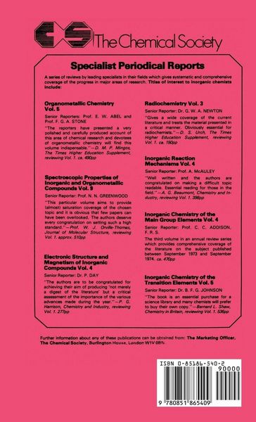 Produktbild: Inorganic Chemistry of the Transition Elements