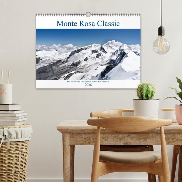 Produktbild: Monte Rosa Classic - Die klassische Tour um das Monte Rosa Massiv (Wandkalender 2026 DIN A3 quer), CALVENDO Monatskalender