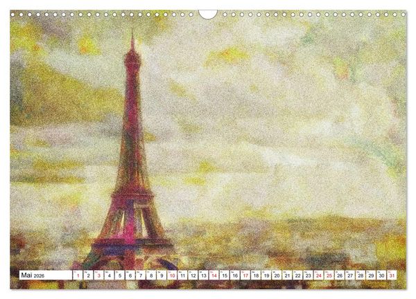 Produktbild: Pointilistische Weltreise (Wandkalender 2026 DIN A3 quer), CALVENDO Monatskalender