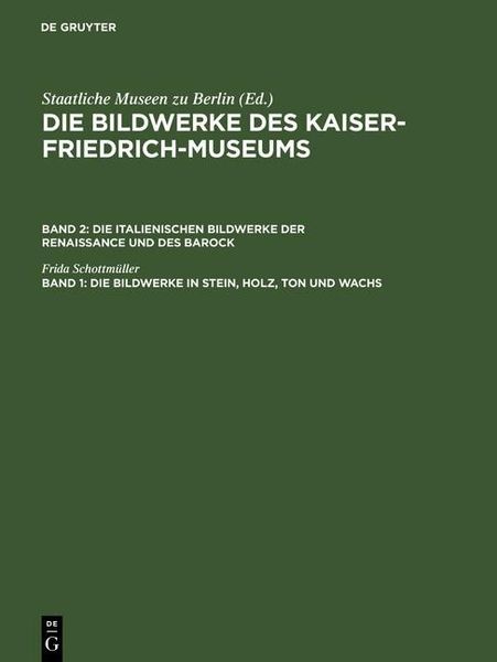 Produktbild: Die Bildwerke in Stein, Holz, Ton und Wachs