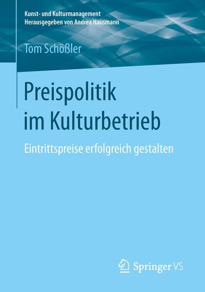 Produktbild: Preispolitik im Kulturbetrieb