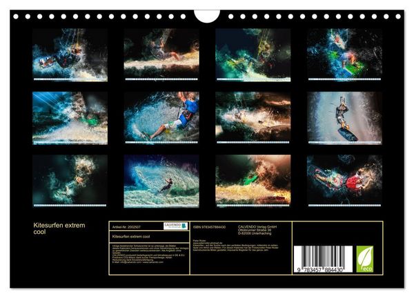 Produktbild: Kitesurfen extrem cool (Wandkalender 2026 DIN A4 quer), CALVENDO Monatskalender